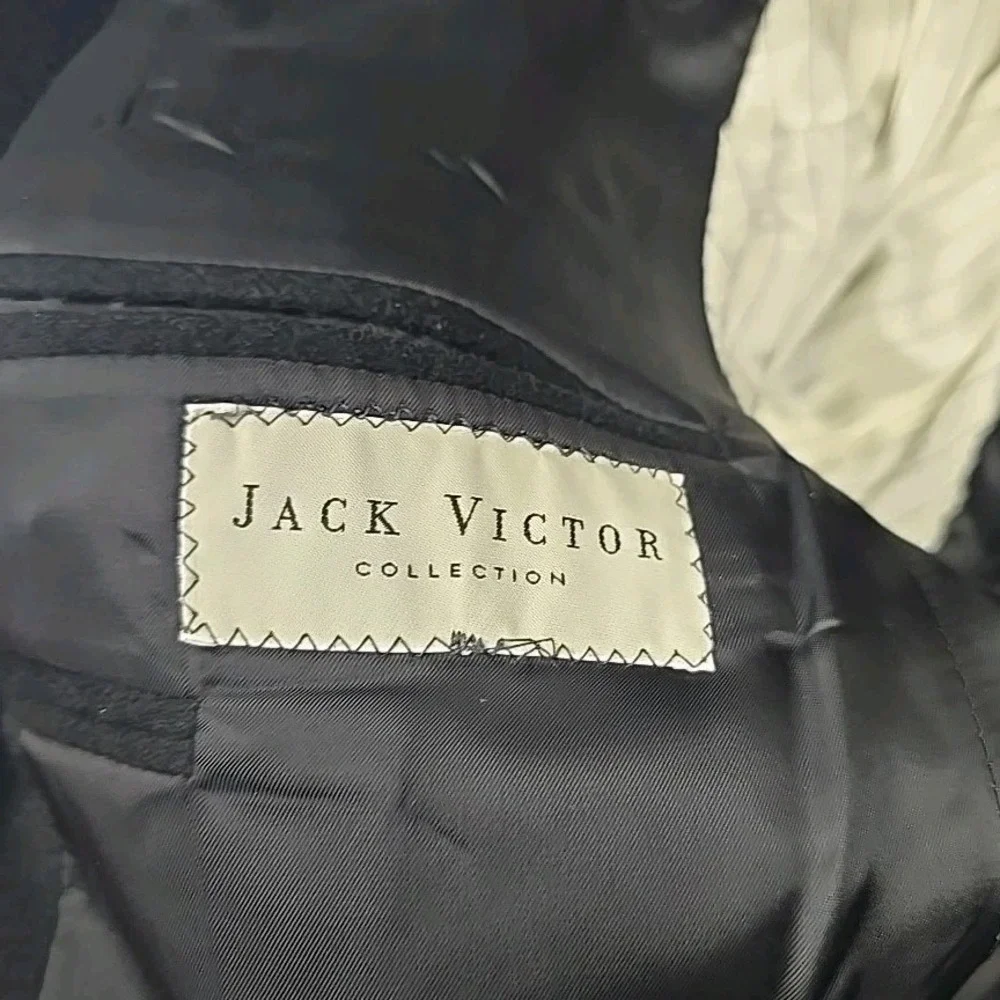 Jack‎ Victor Sport Coat Mens 40 R Black Loro Piana 100% Cashmere Blazer Lucawood